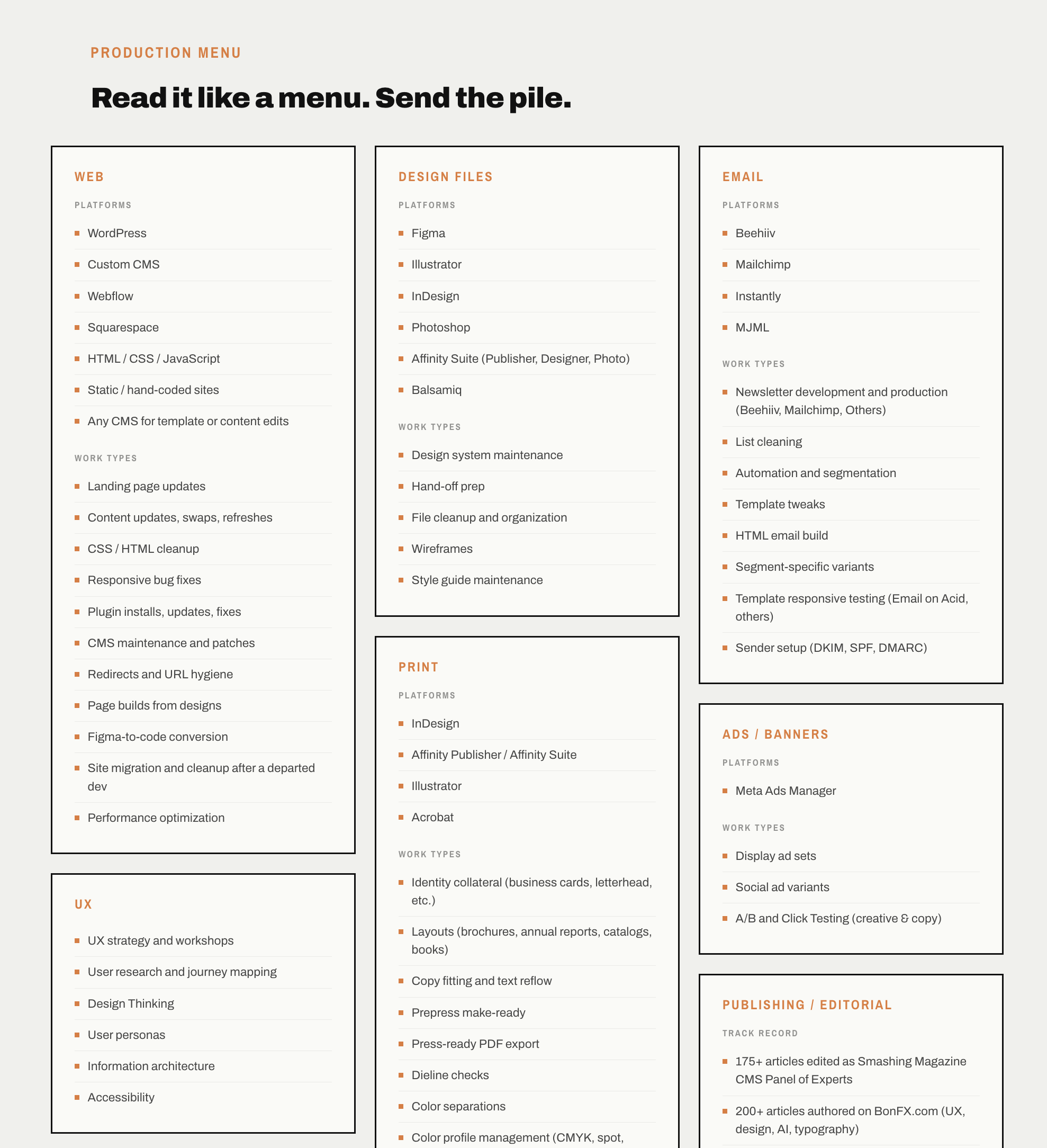 Example handoff menu preview